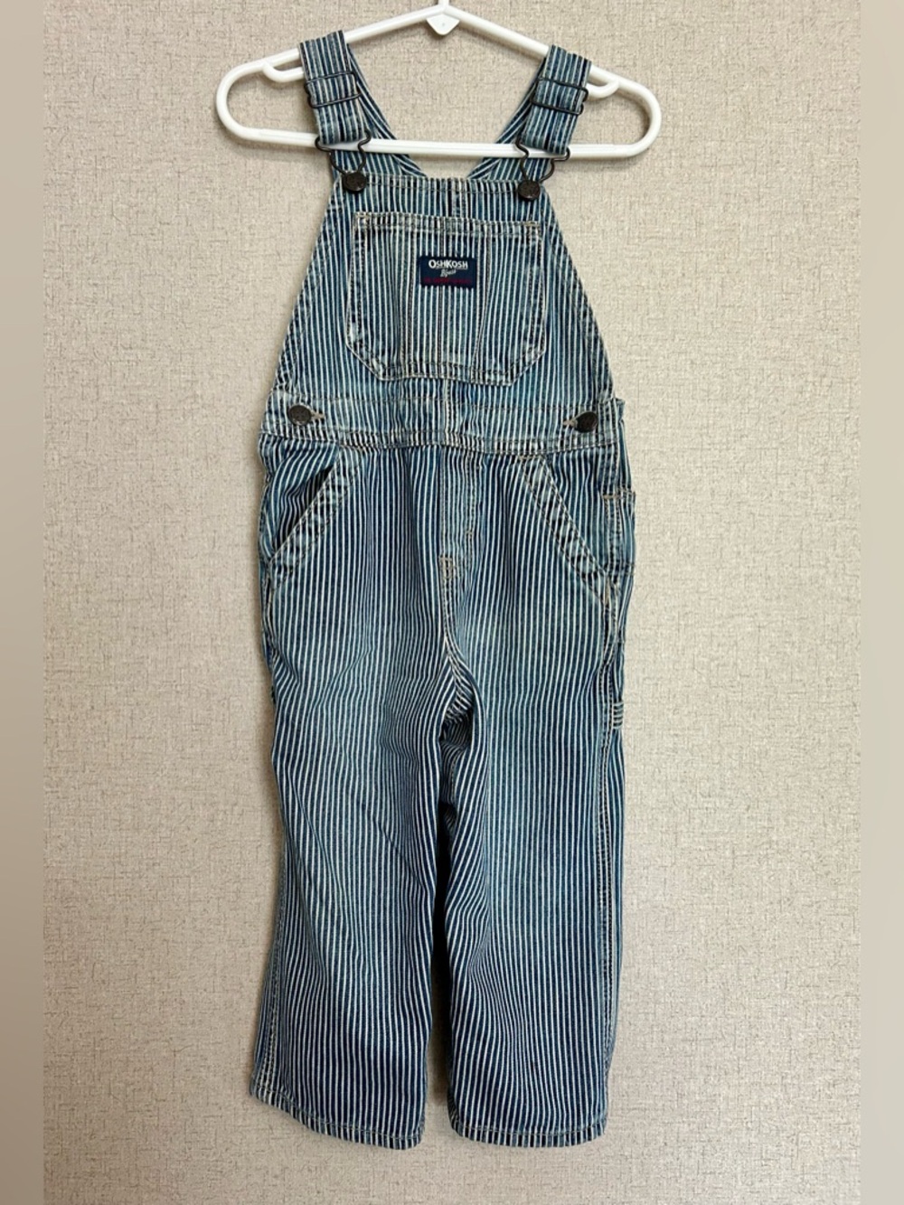 OshKosh B'gosh Blue Pinstripe Kids Overalls